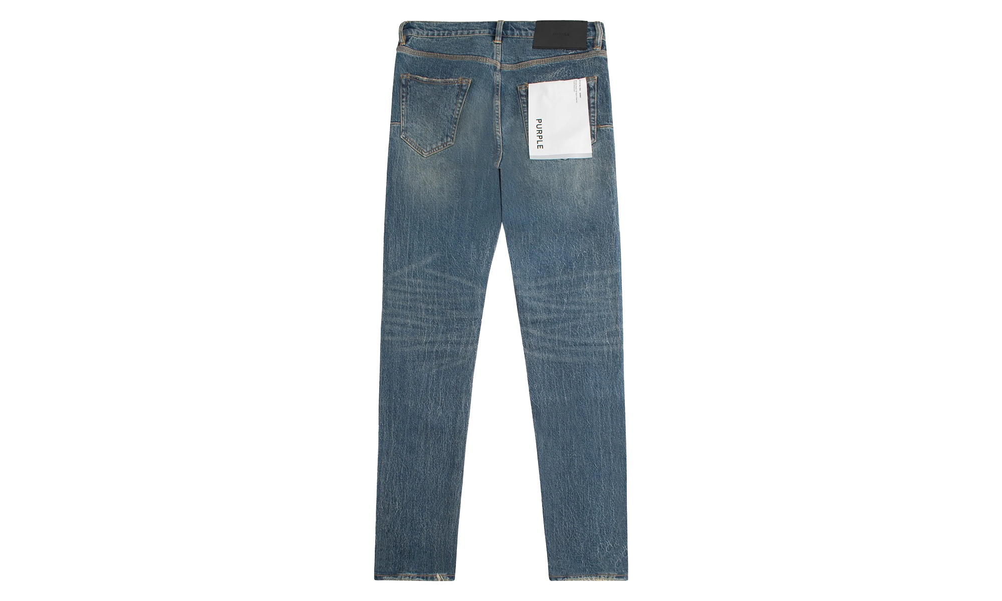 Crackle Coated Denim "Mid Indigo" P001 SICR424