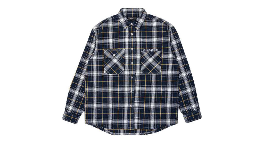 PLAID FLANNEL LS SHIRT "Black" P337 FPBM423