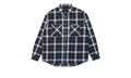 PLAID FLANNEL LS SHIRT "Black" P337 FPBM423