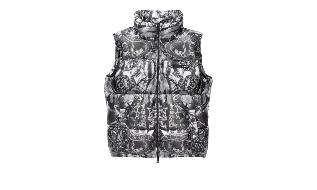 POLY SNAP OFF HOOD PUFFER VEST JET BLACK MULTI "Black" P623 PBMV422