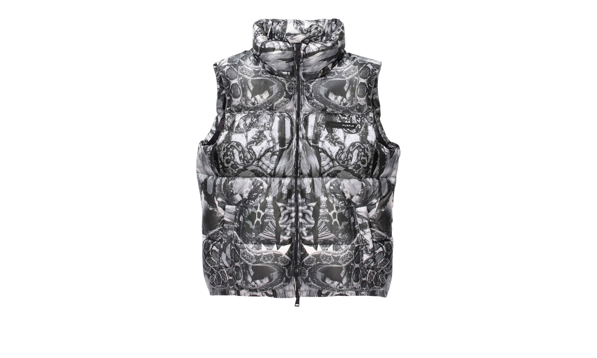 POLY SNAP OFF HOOD PUFFER VEST JET BLACK MULTI "Black" P623 PBMV422