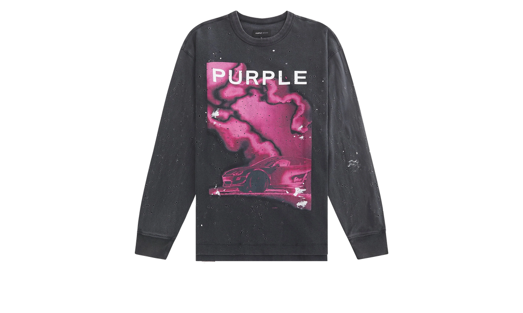 Distressed L/S Tee "black" P204 JBFP125