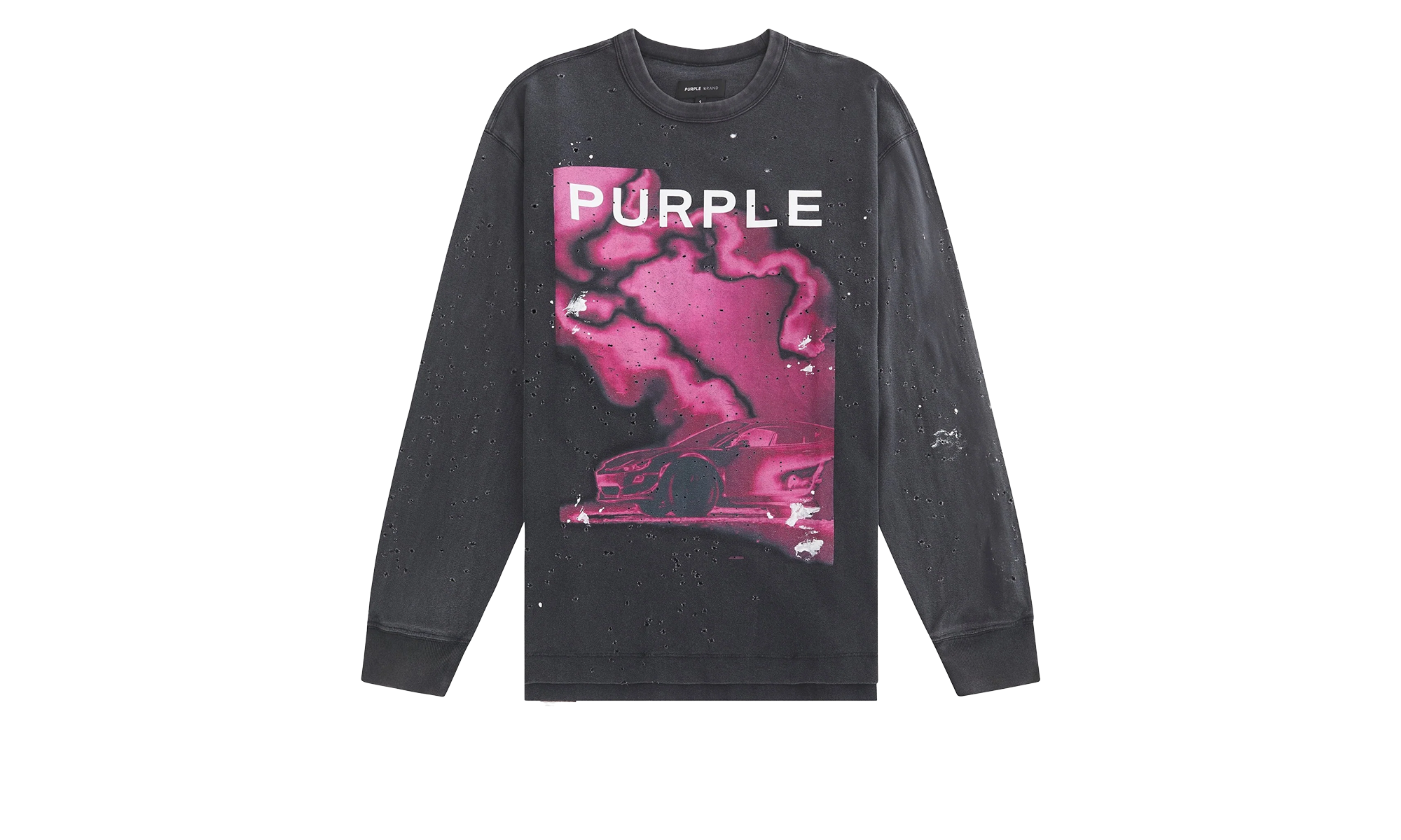 Distressed L/S Tee "black" P204 JBFP125