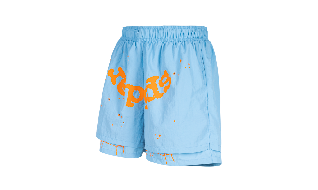Sp5der OG Web Double Layer Short "Light Blue" SP5der03