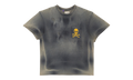 Zip Logo Short Sleeve Tee Shirt "Washed Black Yellow Red" ZPT 1000