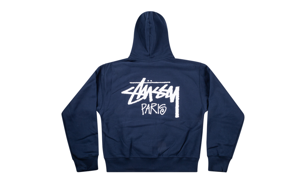 Paris Zip Up Hoodie "Navy" STUS292