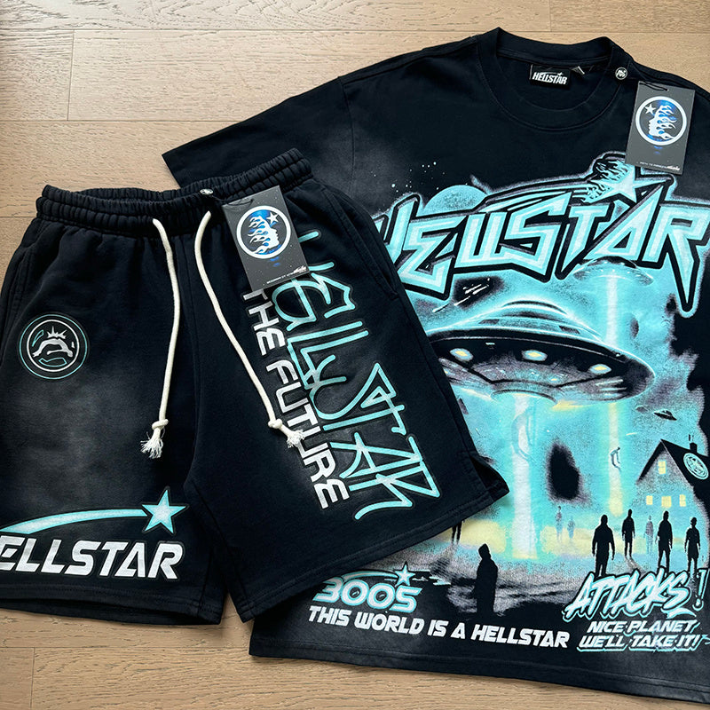 Hellstar Records Graphic Hoodie & Sweatpants Matching Set