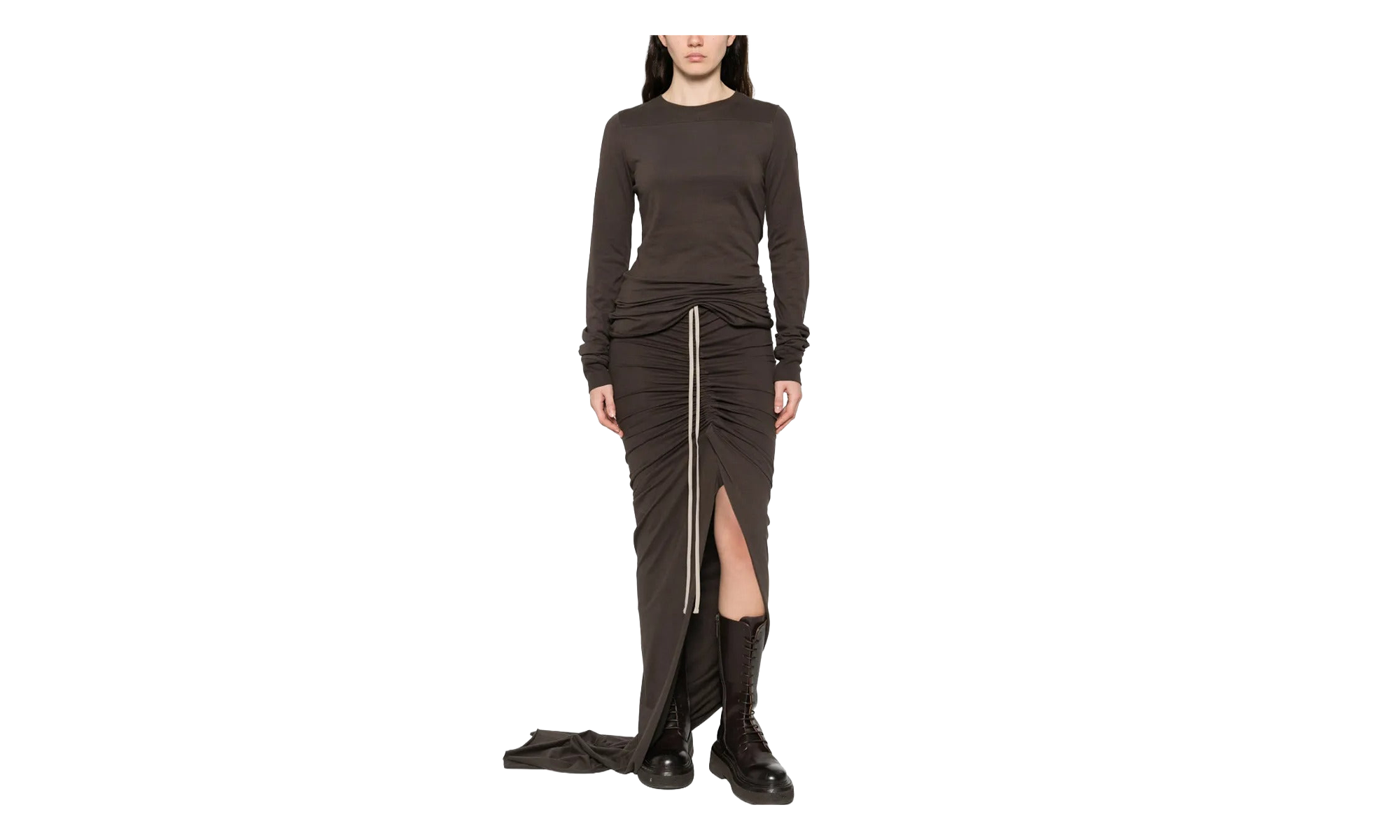 Rick Owens Knitted Adjustable Skirt WMNS "Dark Dust" MON66