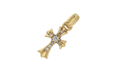 Baby Fat Cross Diamond Pave Pendant "Gold" CHRM0527