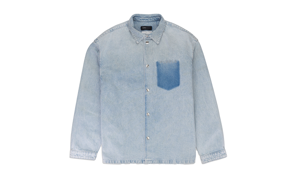 LS SNAP SHIRT JACKET "Blue" P034 LSLI723