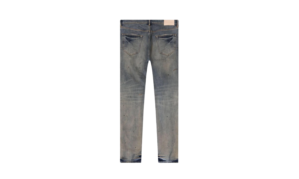 Indigo Oil Repair Slim Straight Jeans "BLUE" P005 IORS123