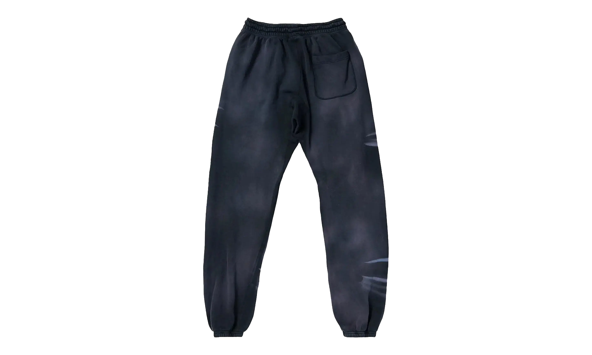 Airbrushed Skull Flare Bottom Sweat Pants "Midnight Dye Black" HSR196