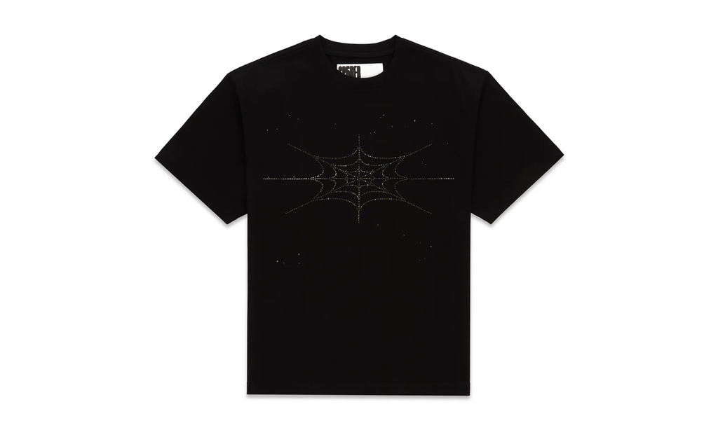 Rhinestone Silk SS Tee "Black" SP5der225