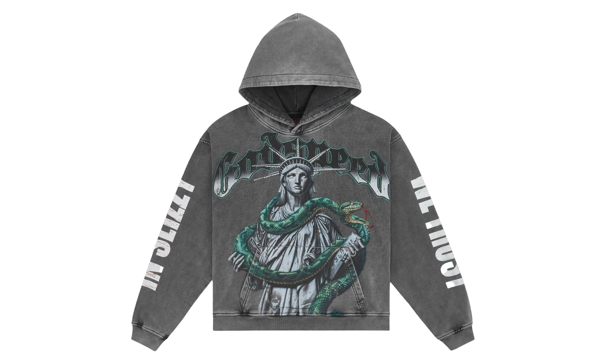 Top 5 Slizzy VVS Hoodie "Grey Wash" C3XBW7HW
