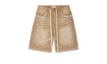 Jeweled Pearl Sand Storm Denim Shorts "Tan" R4LZ5ZGK