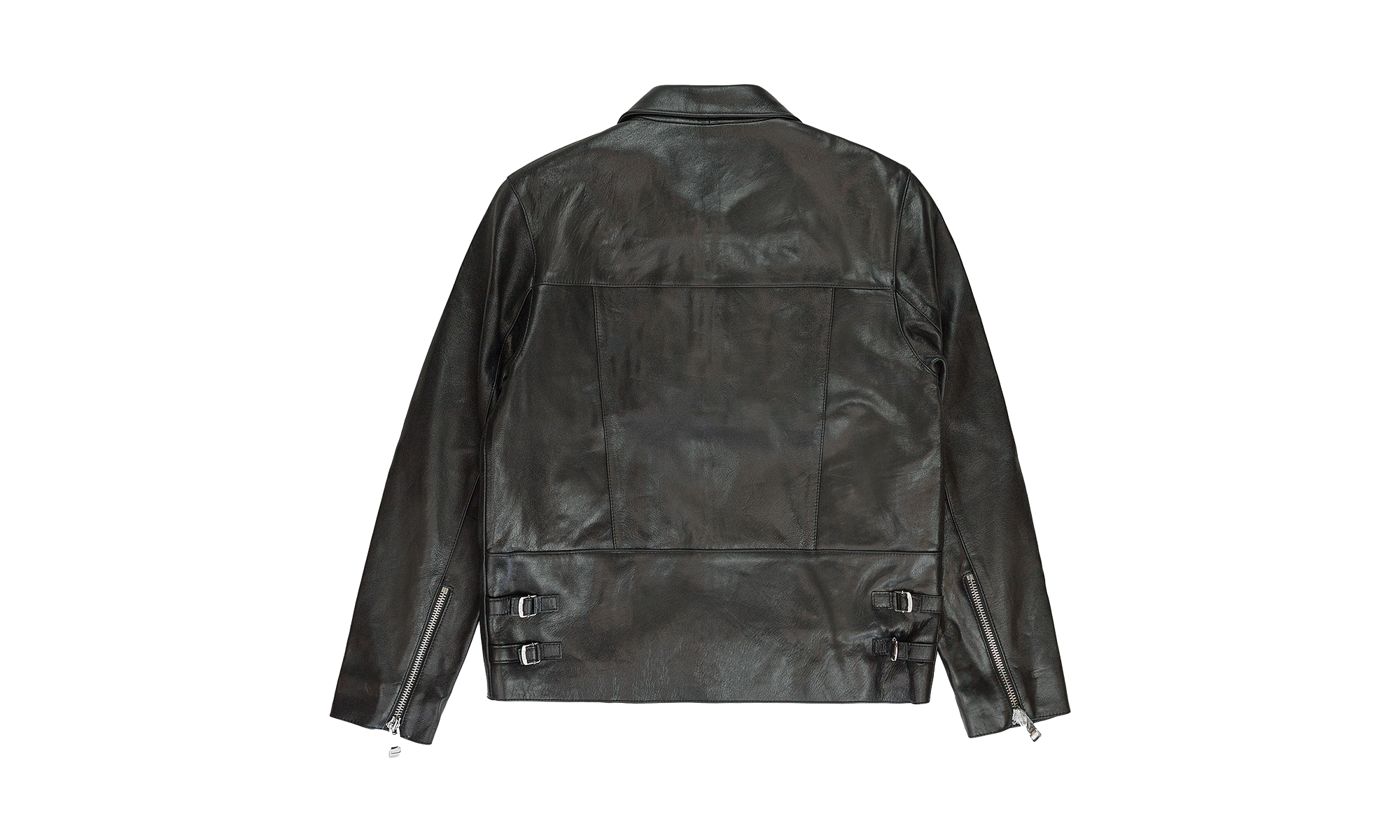 LEATHER ZIP FRONT JACKET "Black" P636 LJBZ423