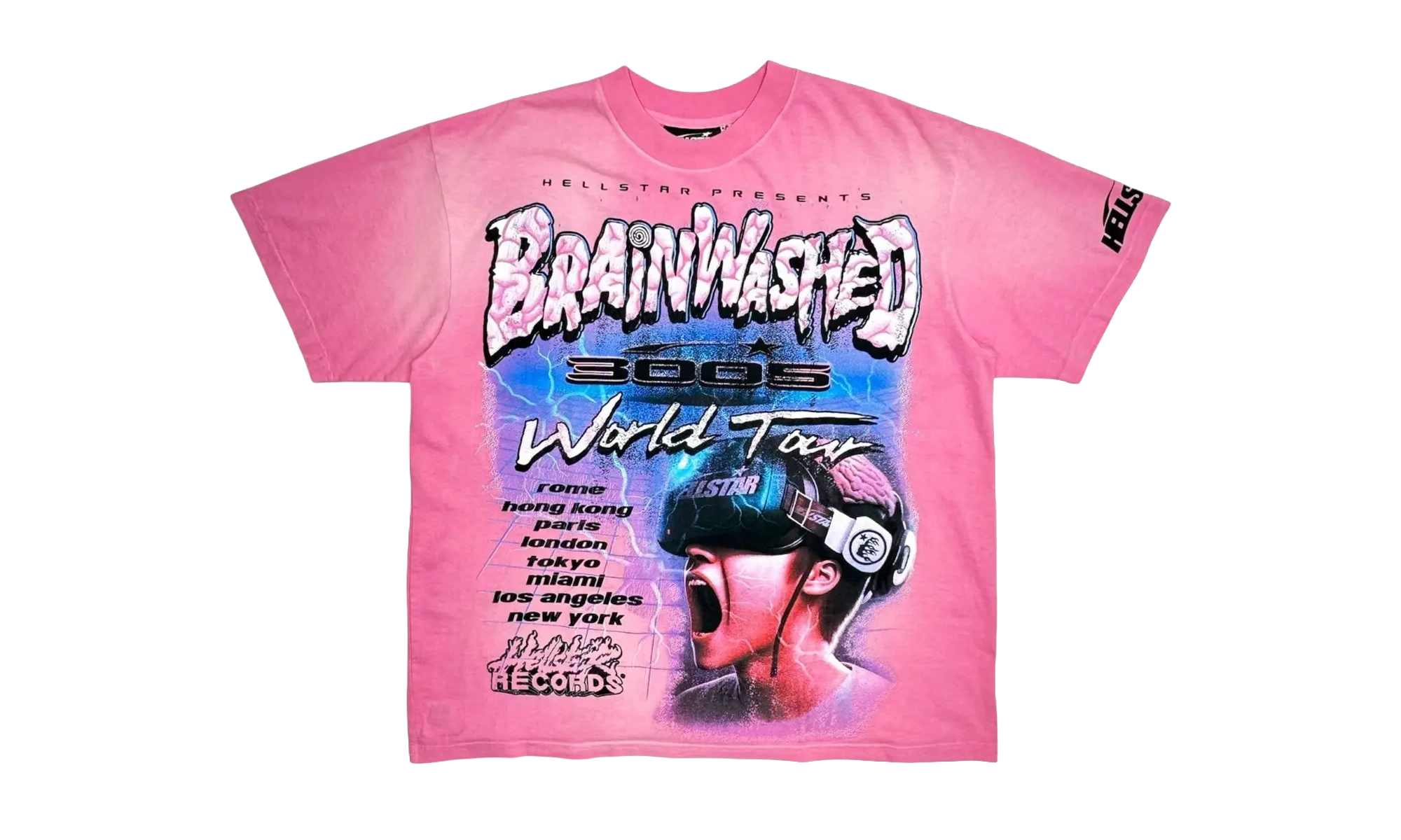 Studios Brainwashed World Tour Short Sleeve T-Shirt "Pink" HSR116