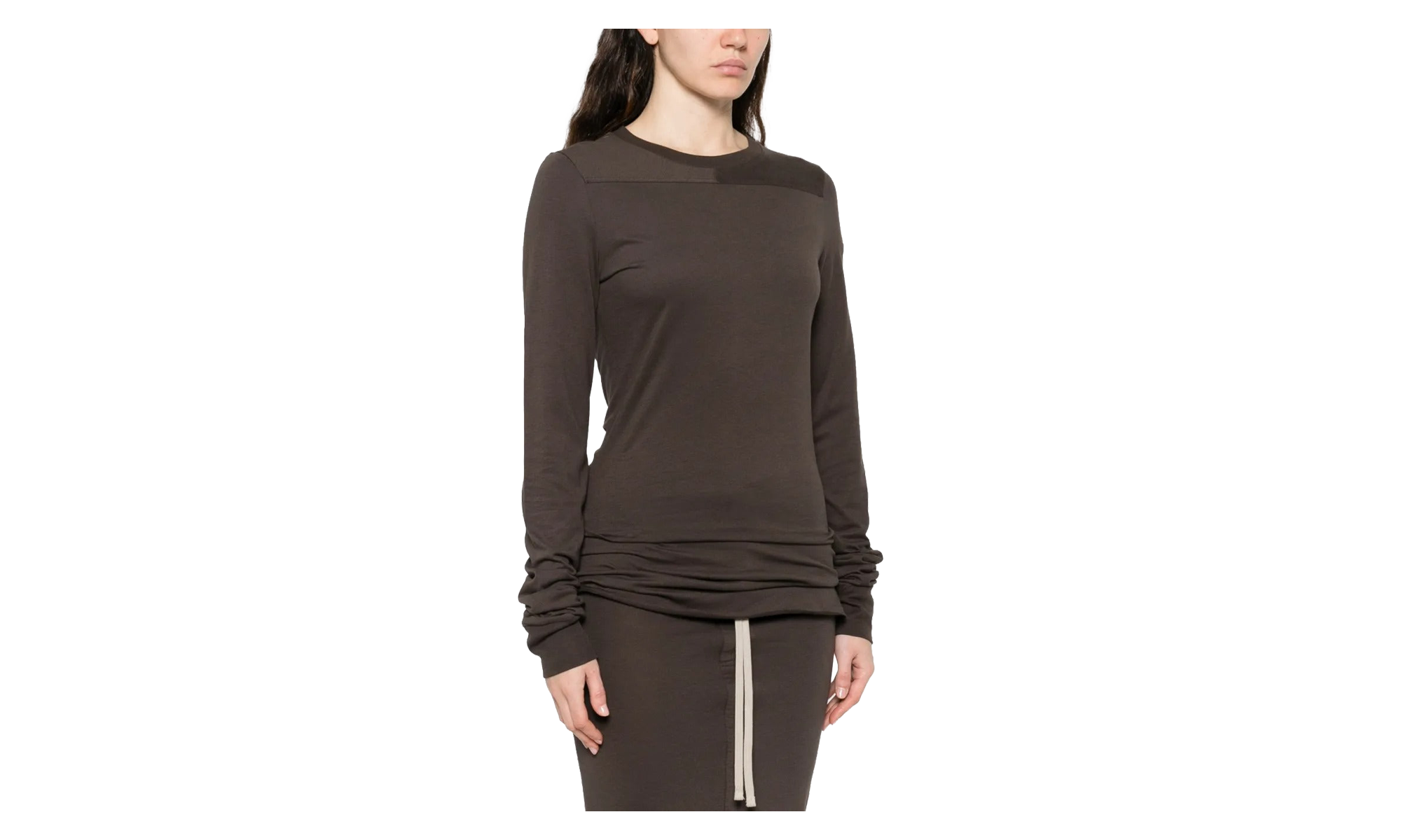 Rick Owens Knitted Girder Long-Sleeve T-shirt WMNS "Dark Dust" MON42