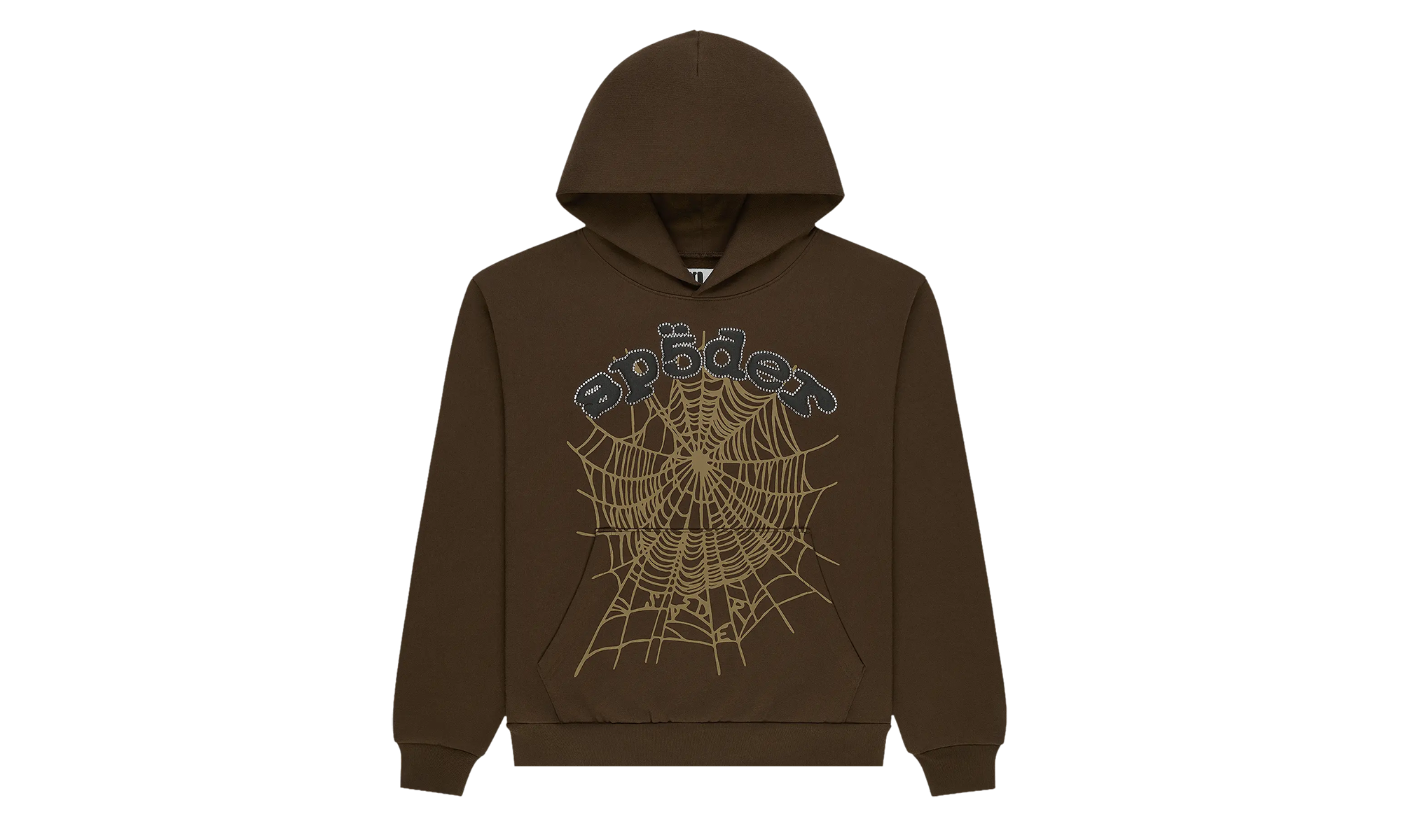 Rhinestone OG Web Hoodie "Brown" SP5der368