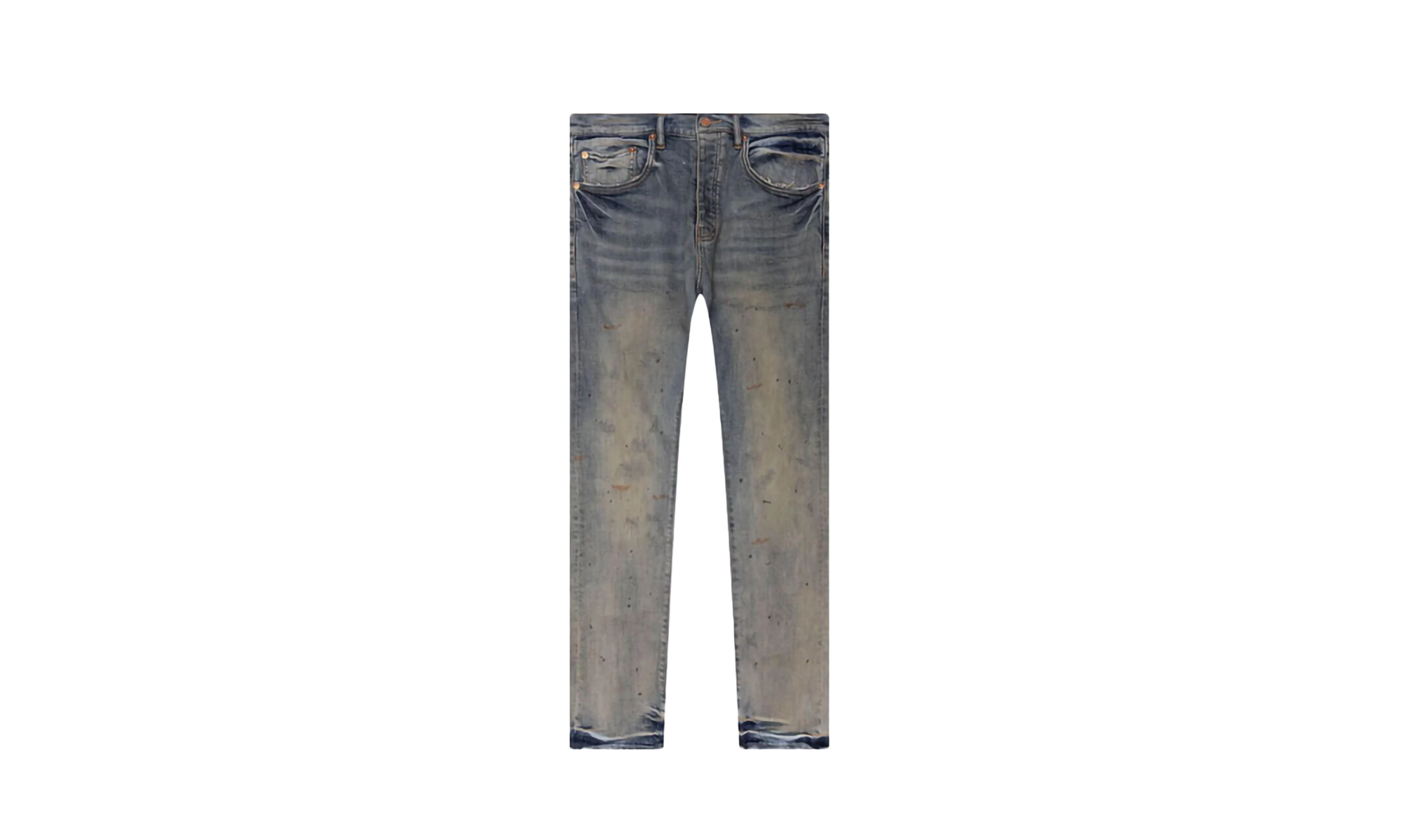 Indigo Oil Repair Slim Straight Jeans "BLUE" P005 IORS123