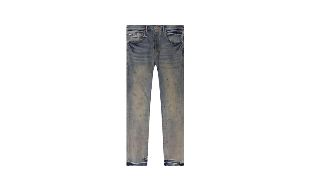 Indigo Oil Repair Slim Straight Jeans "BLUE" P005 IORS123
