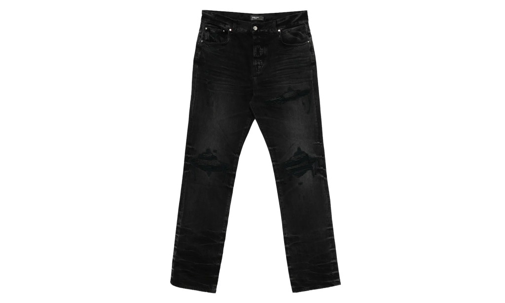 Leather Straight MX1 Jean "Vintage Black" AMDNGH1086 097