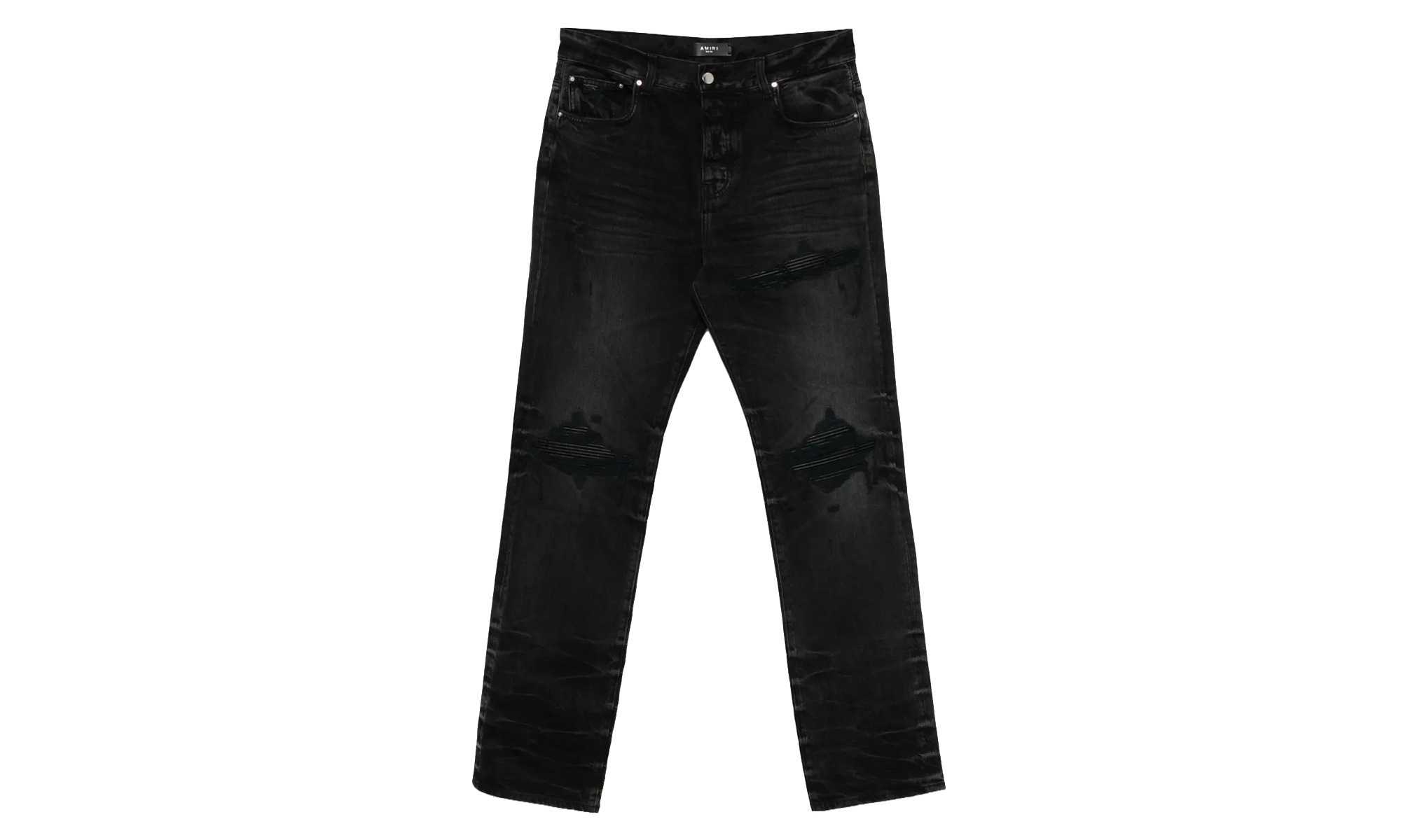 Leather Straight MX1 Jean "Vintage Black" AMDNGH1086 097