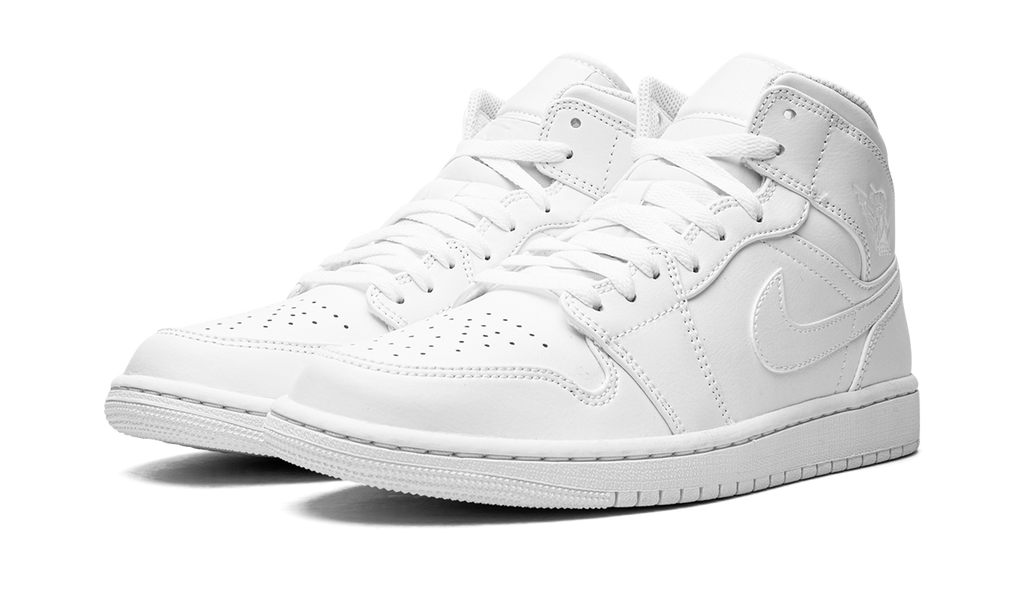 Air Jordan 1 Mid "Triple White" 554724 130