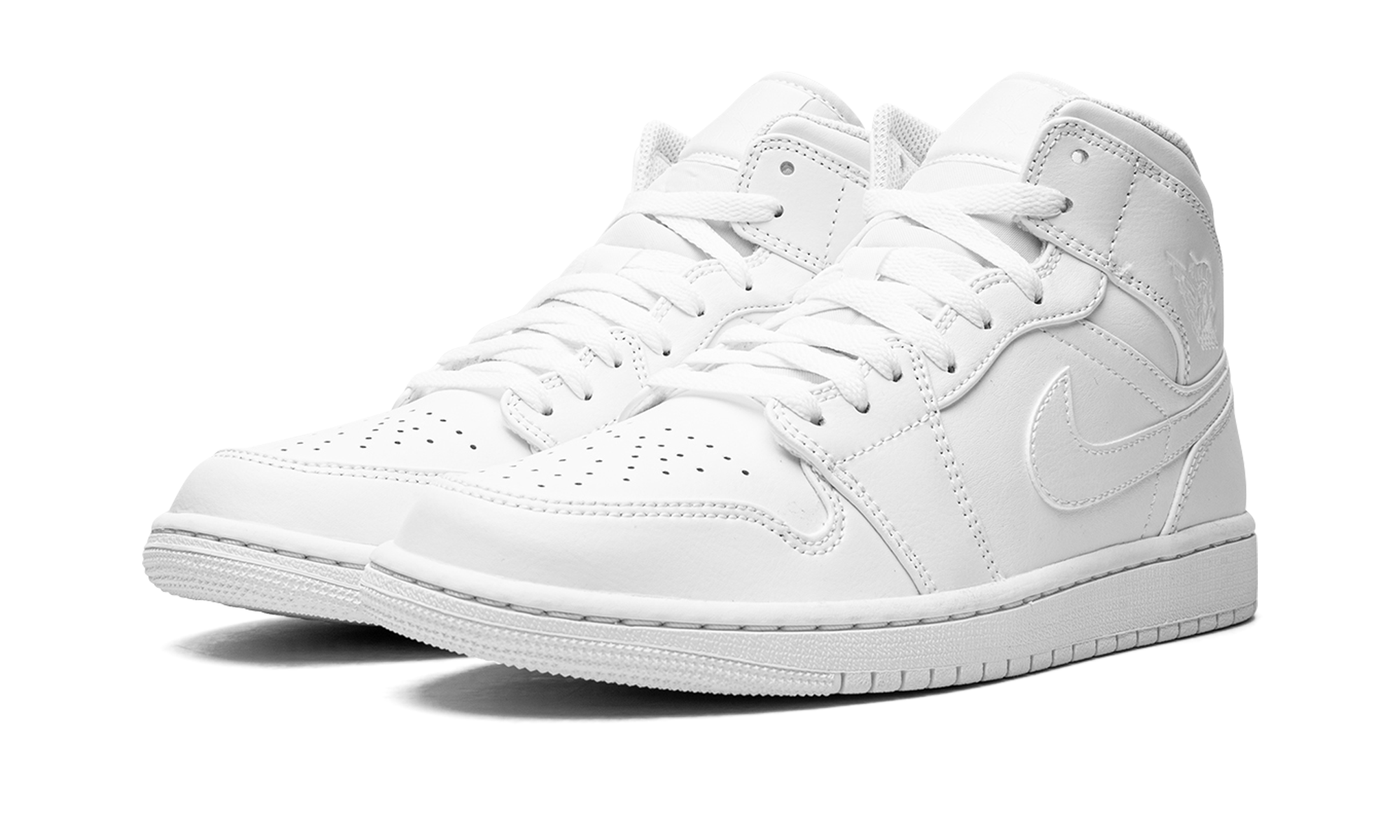 Air Jordan 1 Mid "Triple White" 554724 130