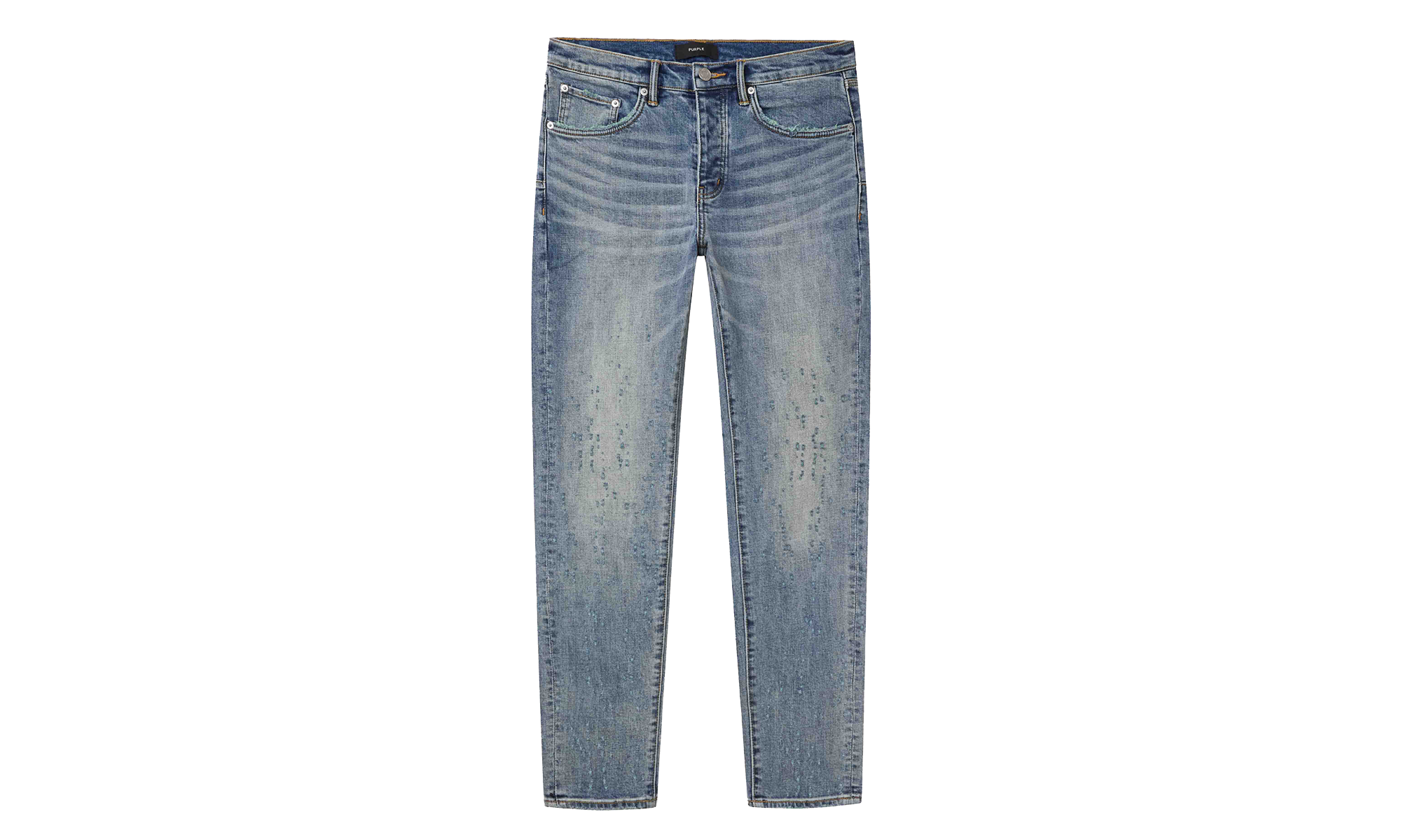P001 Weft Buckshot Jeans "Mid Indigo" P001 CWBK425