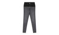 Contrast Leather Skinny Jeans Wmns "Grey" PS22WDS071_BLUE