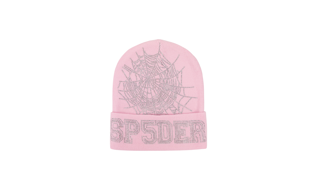Rhinestone Web Beanie "Pink" SP5der127