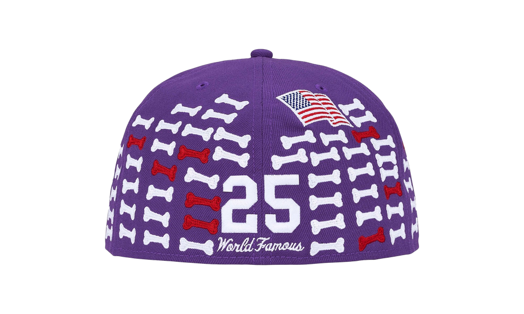 Bones Box Logo New Era 59Fifty Fitted Hat "Purple" SU26349