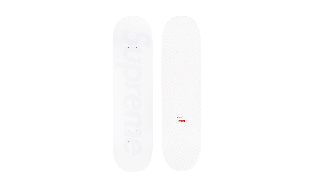 Tonal Box Logo Skateboard Deck "White" SU26418