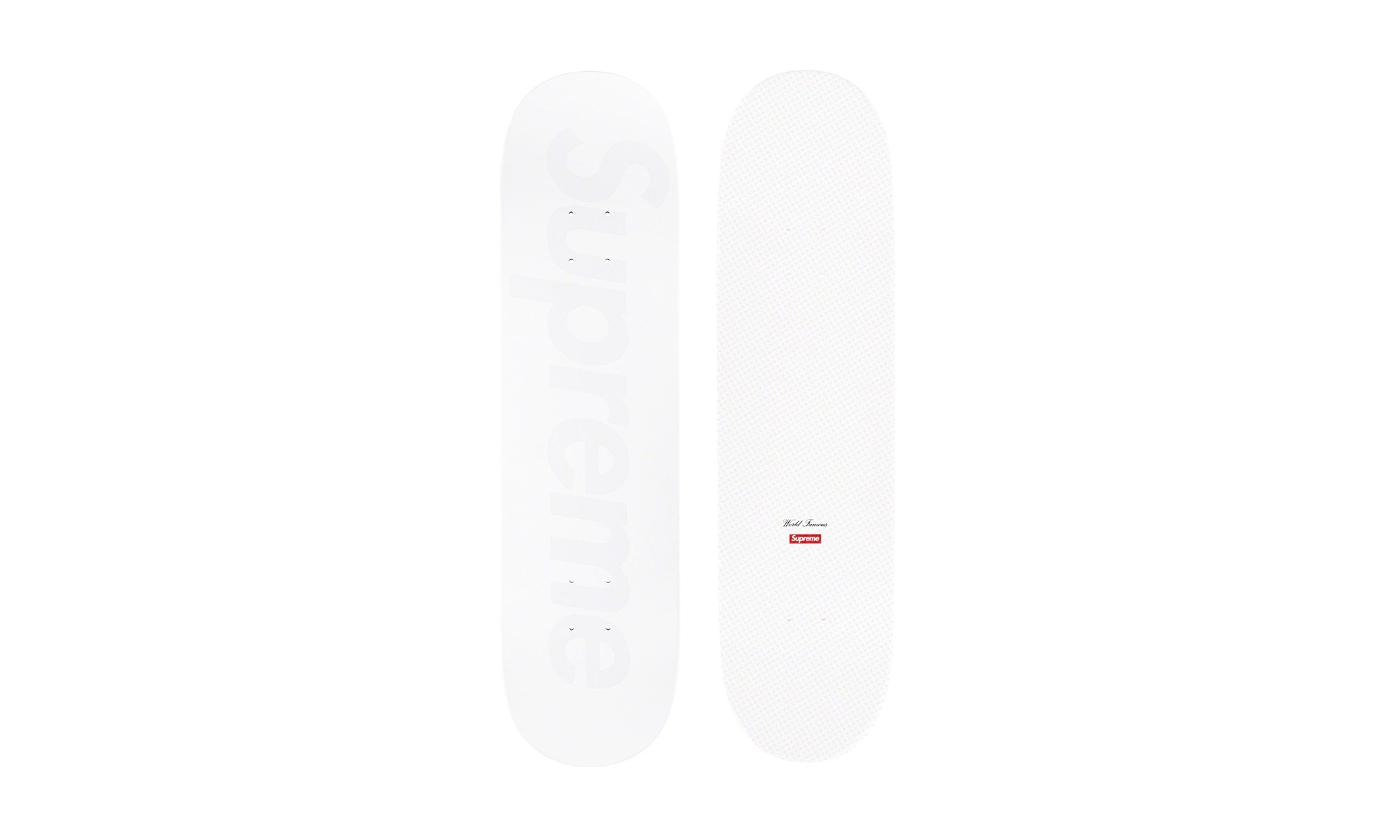 Tonal Box Logo Skateboard Deck "White" SU26418