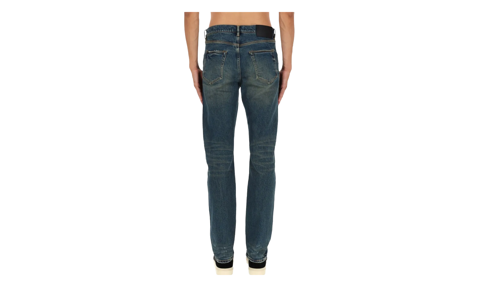 P005 Stratos Vintage Knee Slit Jeans "Dark Indigo" P005 SVKD425