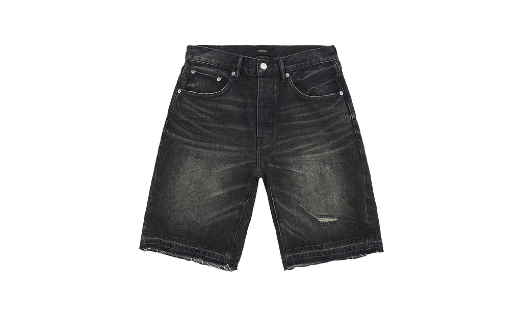 Smoke Worn Vintage Short "Black" P059 SWVB325