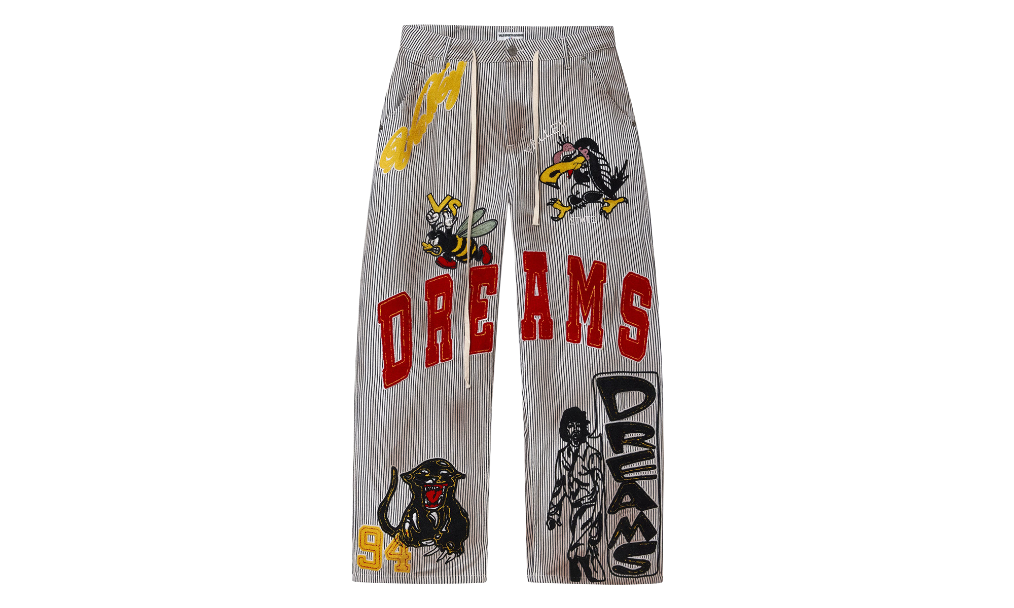 Pinstripe Work Pants "White / Black" VBKB9X80