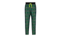 Silk Plaid Track Pants "Green"