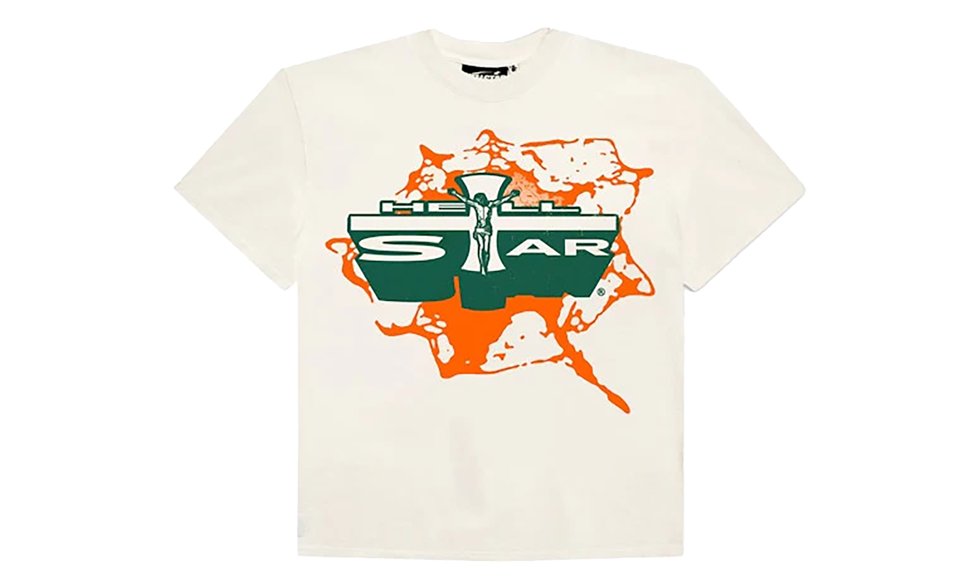 Jesus Emblem T-Shirt "White/Orange" HSR048