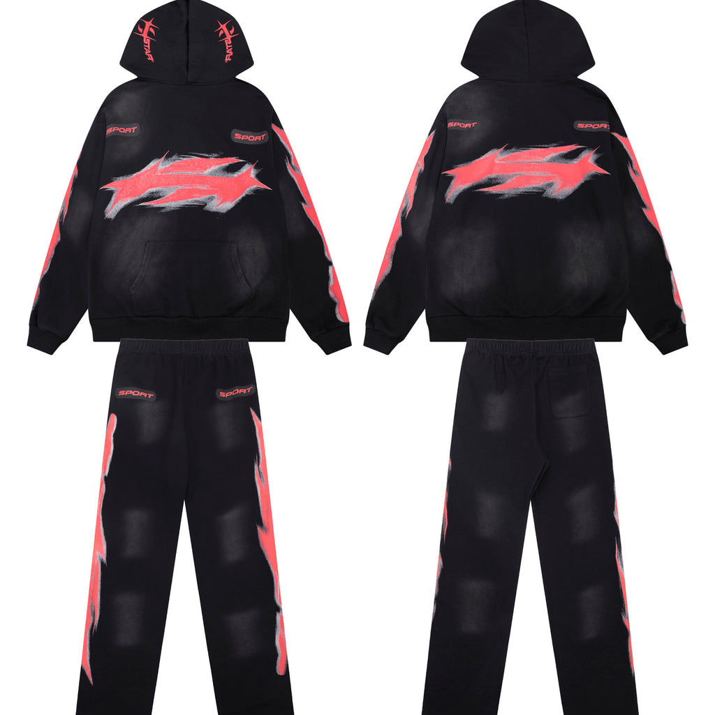 Hellstar Records Graphic Hoodie & Sweatpants Matching Set