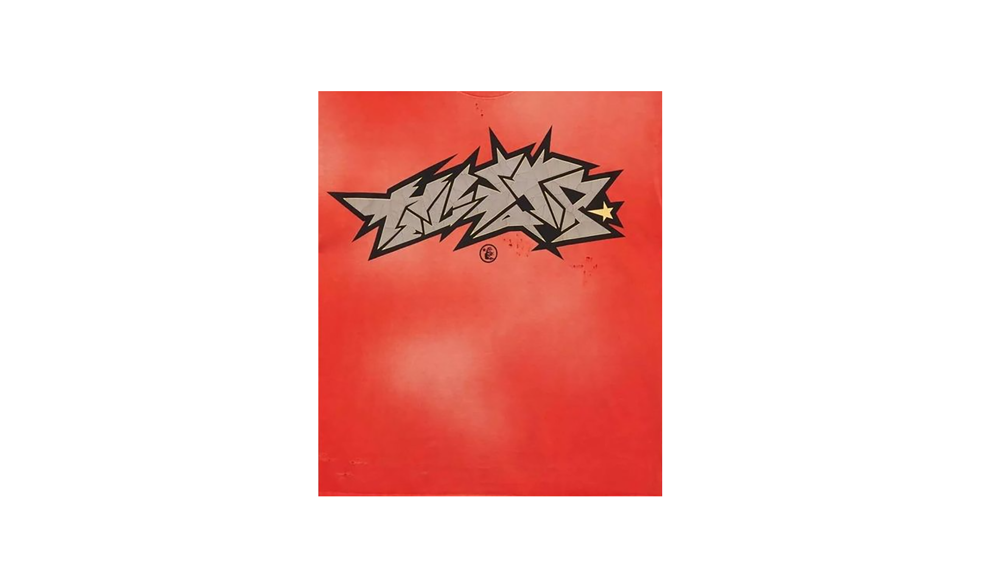 Crack Print T-Shirt "Red" HSR043