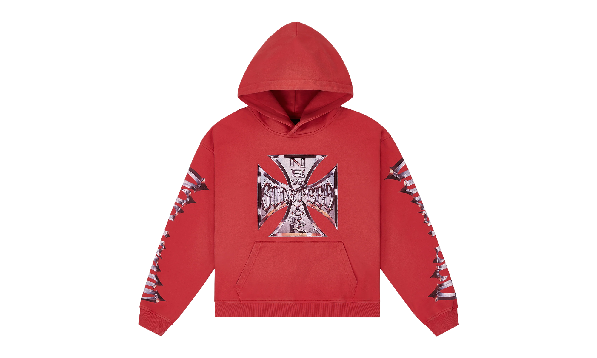 Chrome Motto Hoodie "Red Wash" 9GQZJVR0
