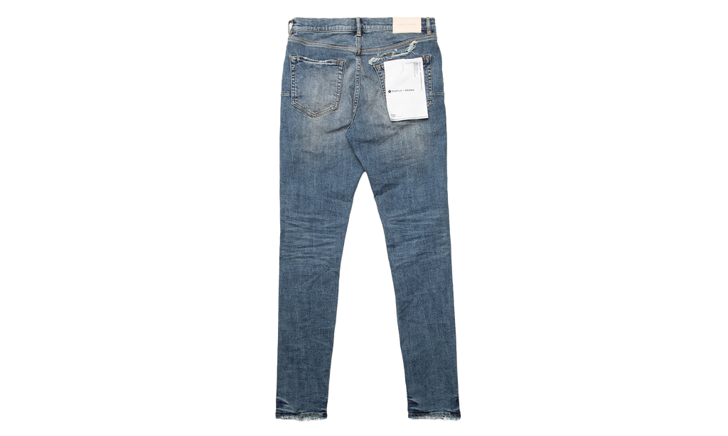 Slim Fit Low Rise Jeans "MID INDIGO/CAMO REPAIR" P001 MICR122