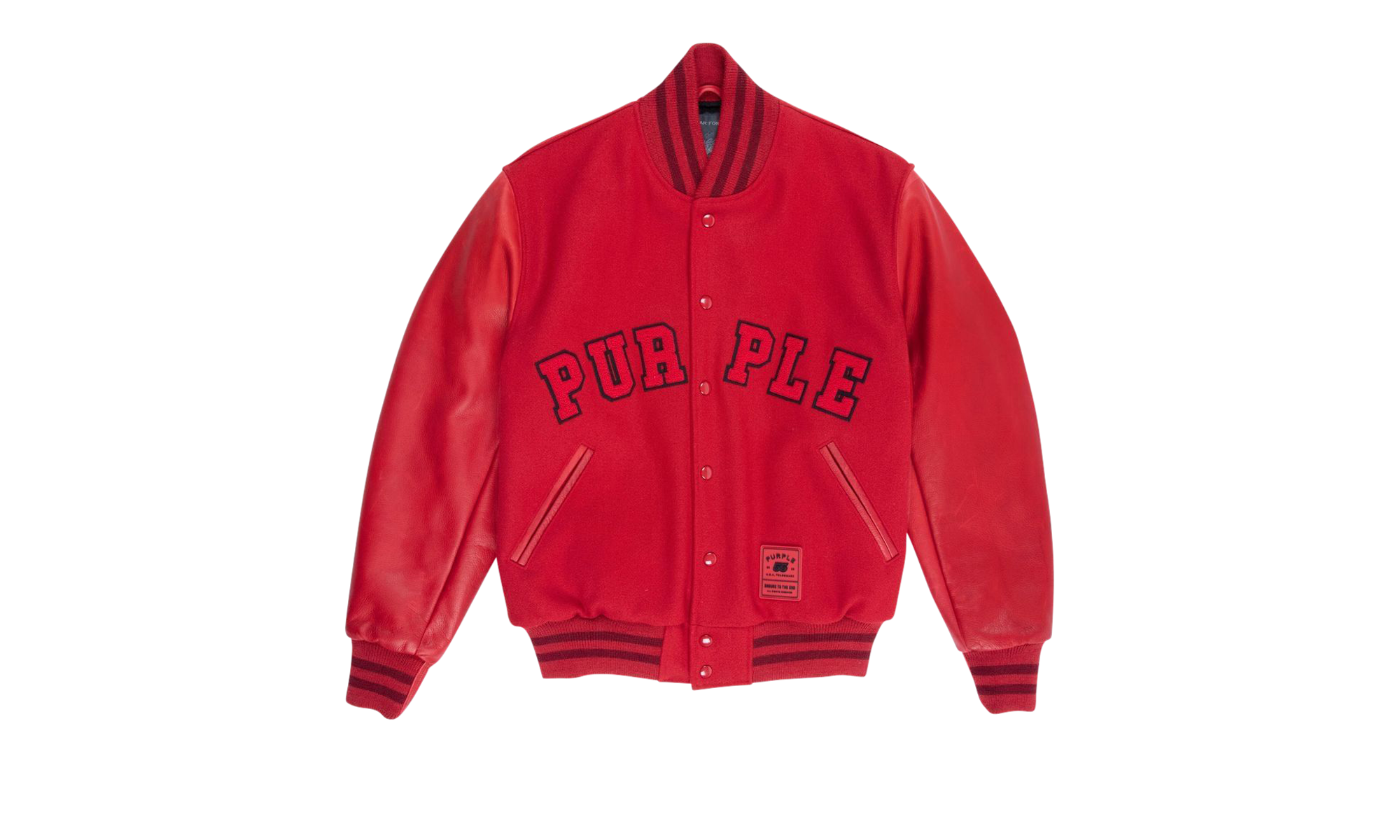 CLASSIC WOOL LEATHER BOMBER "Red" P321 GRWL923