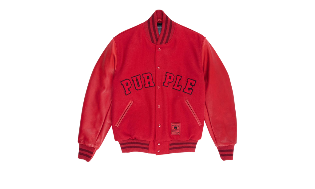 CLASSIC WOOL LEATHER BOMBER "Red" P321 GRWL923