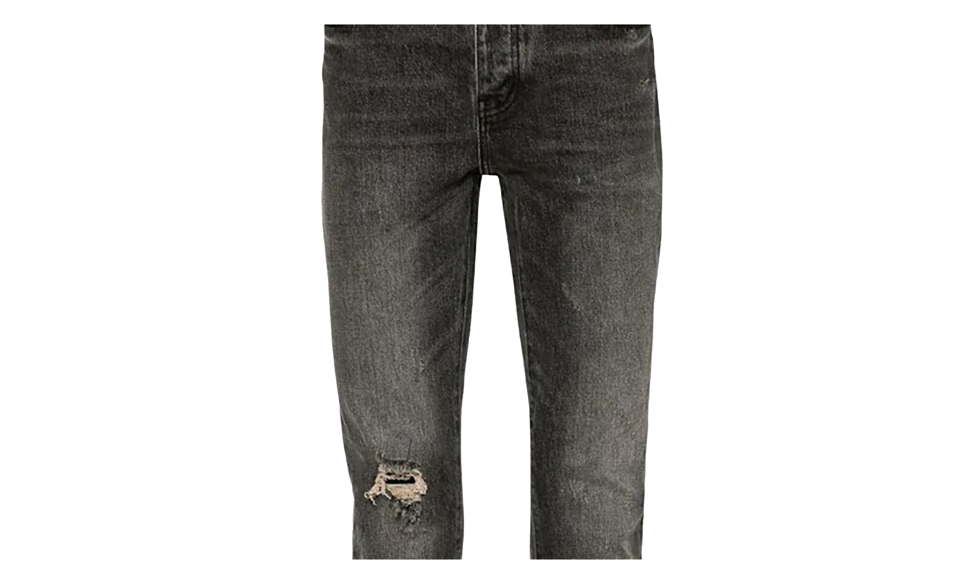 Vintage Flare Blowout Denim Jeans "Light Black" P004 VFLB324