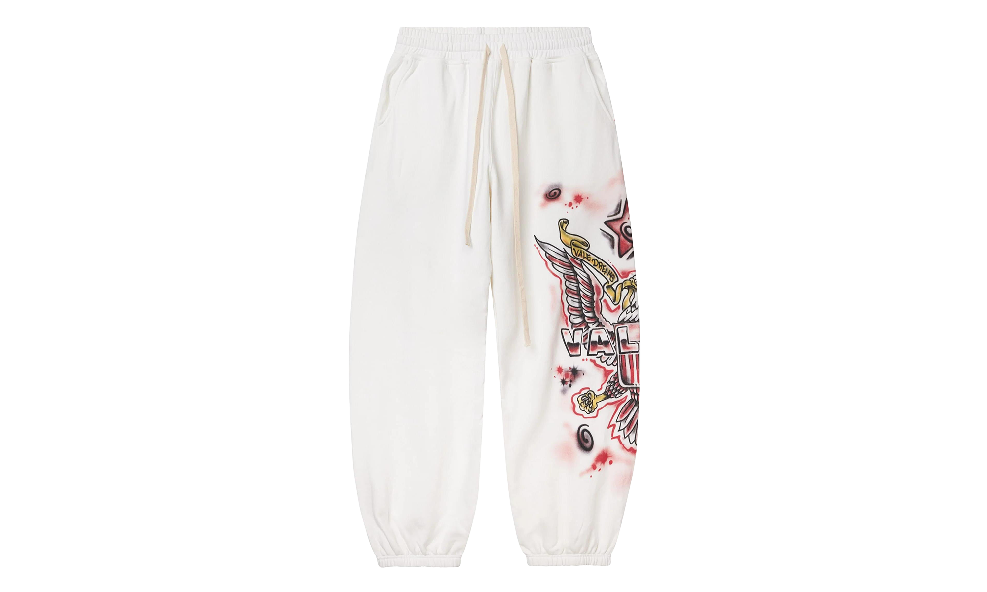 FLAG SWEATPANTS "White" VAL125
