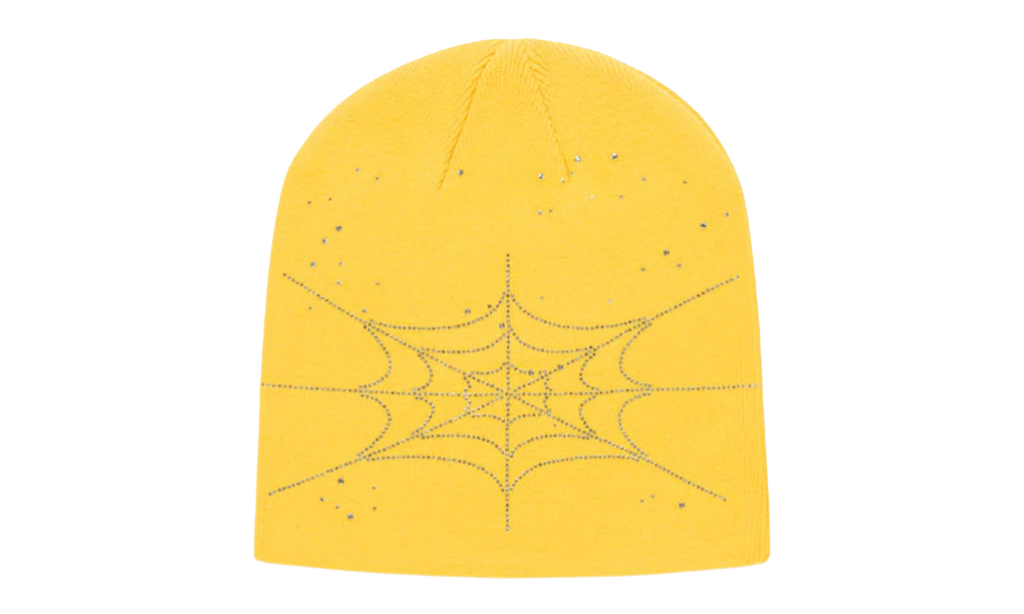 Rhinestone Skully Beanie "Yellow" SP5der370
