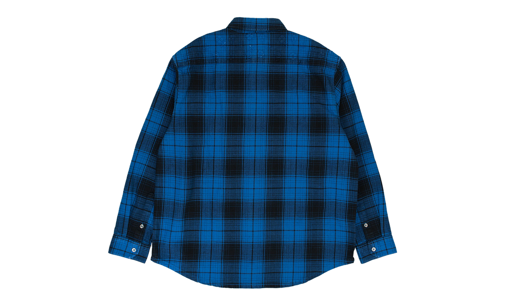 PLAID FLANNEL LS SHIRT CASUAL BUTTON-DOWN SHIRTS "Blue" PRP XTPS 0020